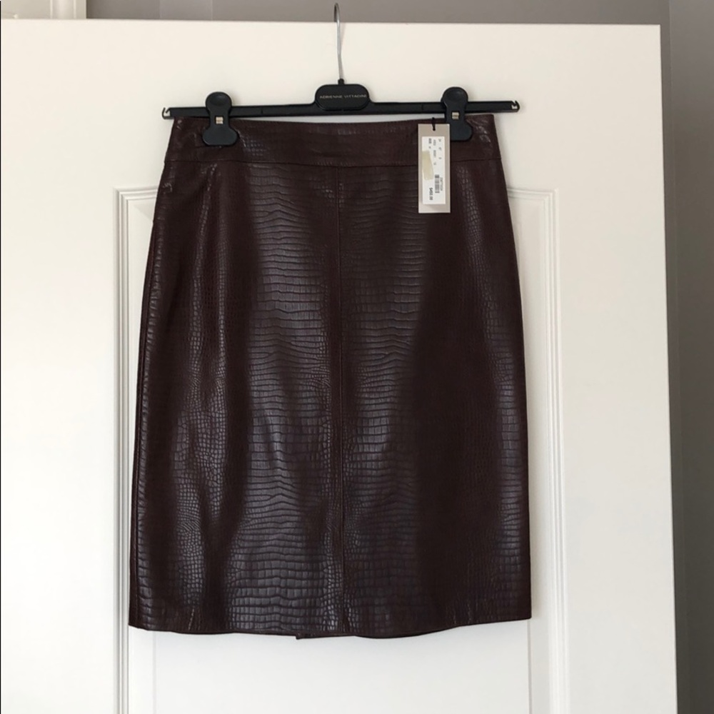 New, with tags, Leather skirt.
